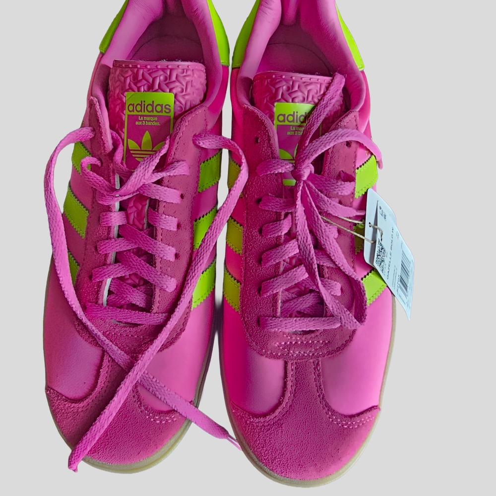 Adidas Women's Pink and Green Sneakers
